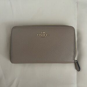 Coach Taupe Leather Wallet